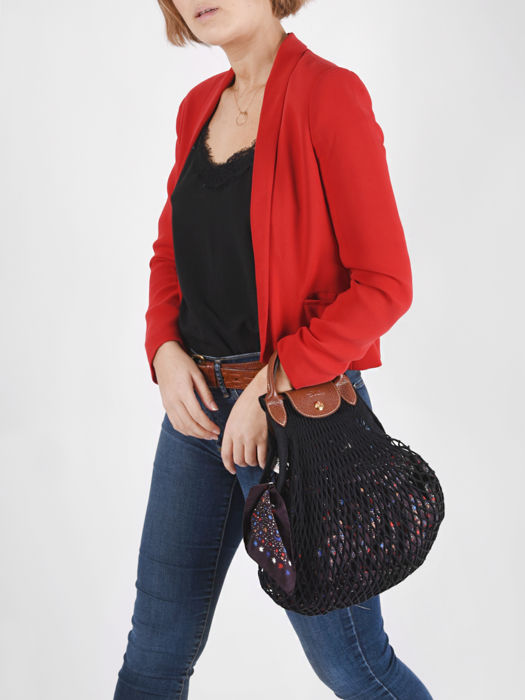 Longchamp Le pliage filet Hobo bag Black